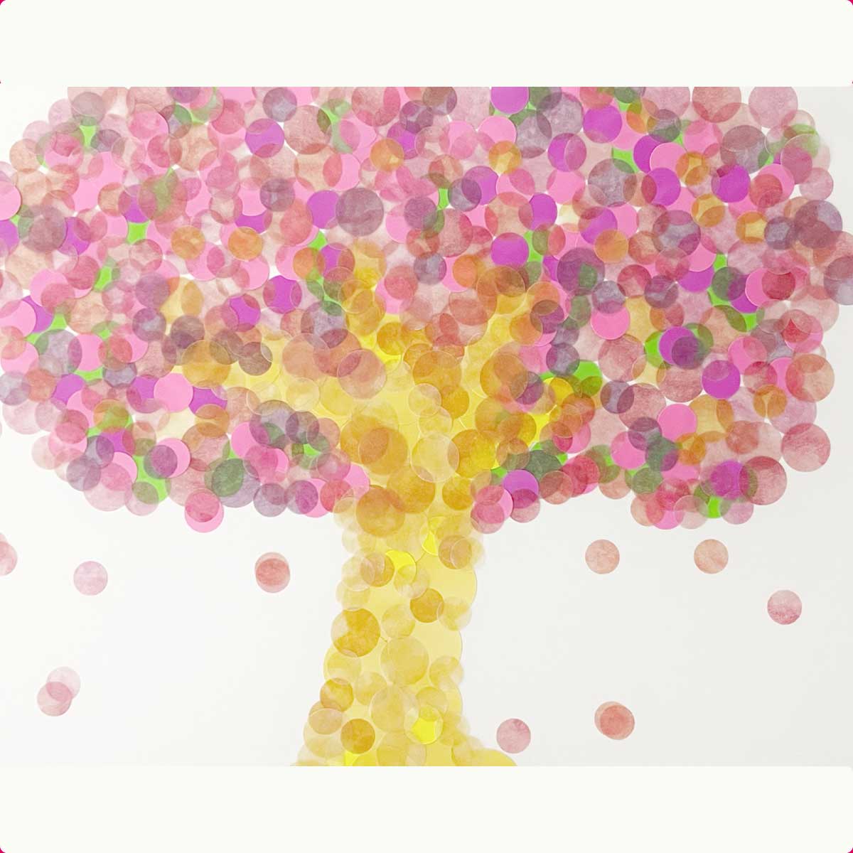 【参考作品】まるシールで桜をつくろう・イメージ