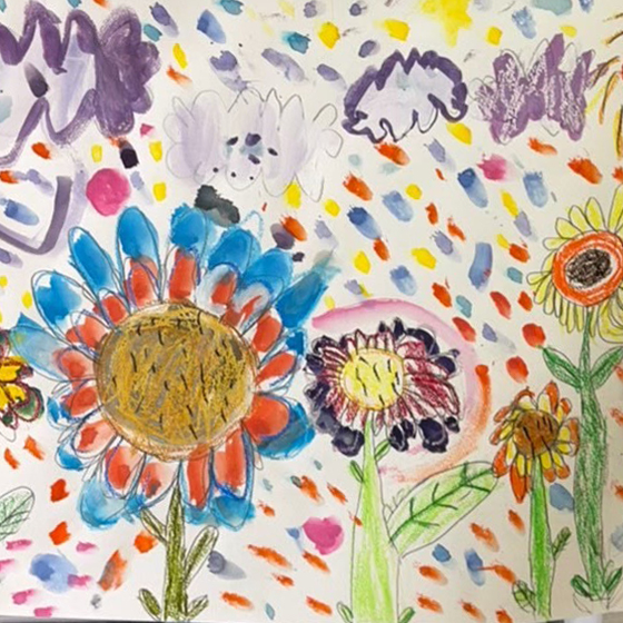絵画レッスン「面白い色遣いでお絵描きをしてみよう!」参考画像1