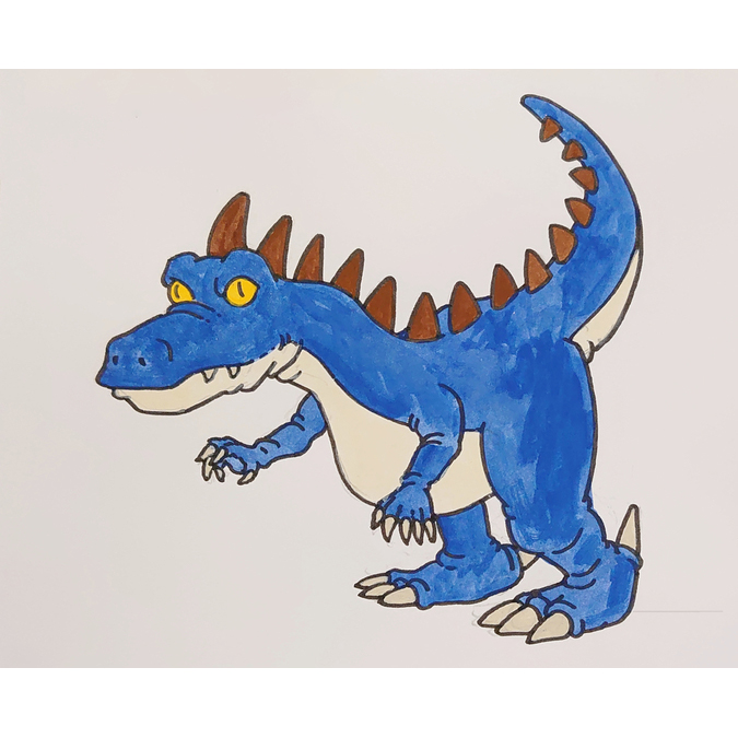 絵画レッスン「恐竜の姿を自由に想像して描いてみよう」画像2