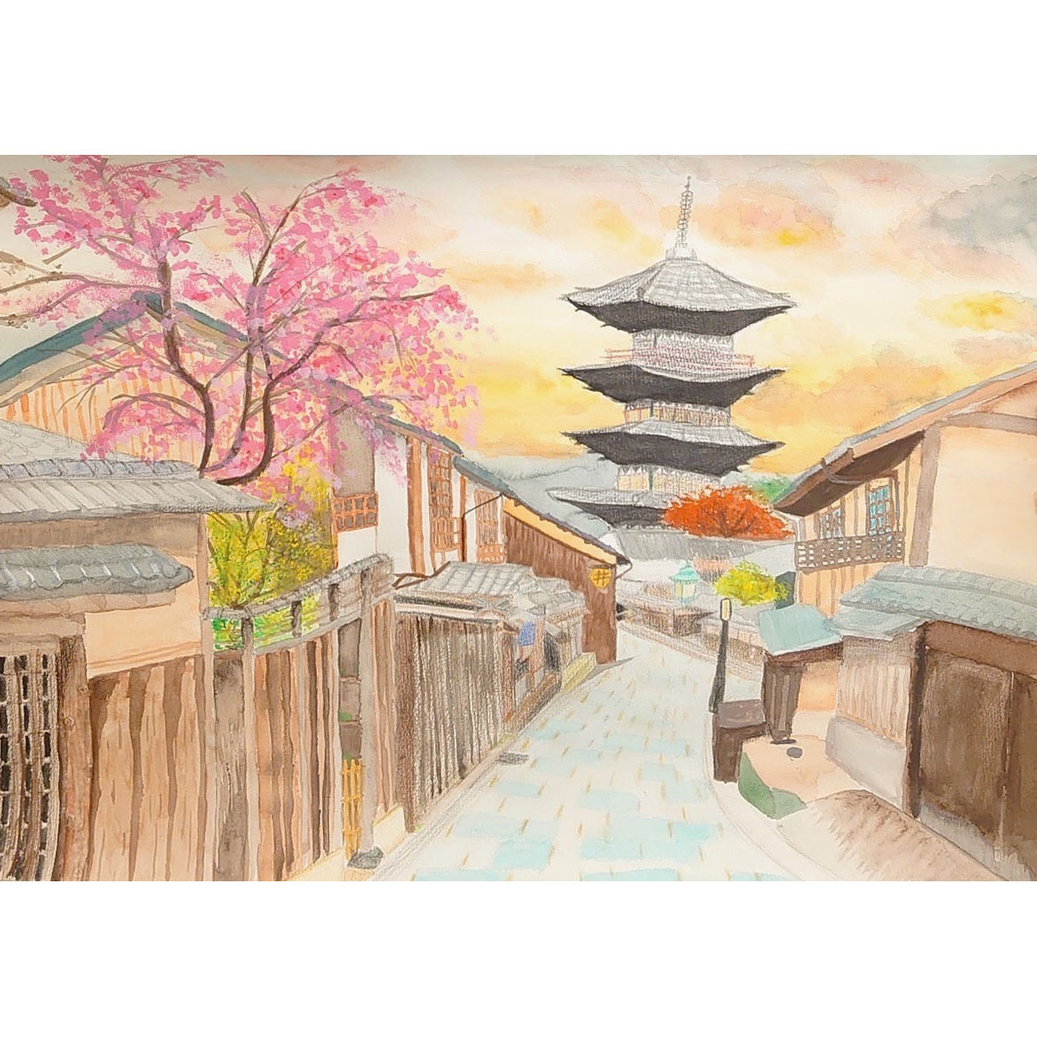 絵画レッスン「1枚で世界一周旅行!世界遺産を組み合わせみよう」画像