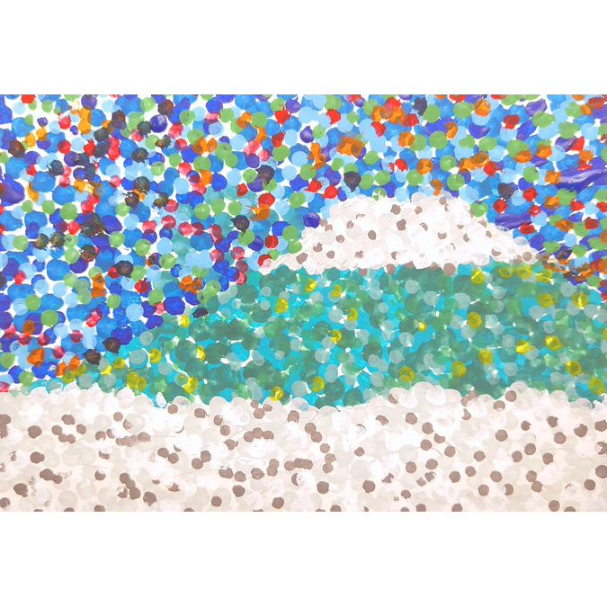 絵画レッスン「点描画に一緒にチャレンジ」画像