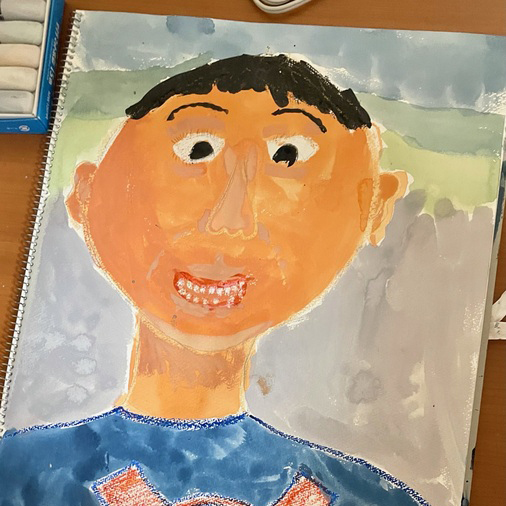 絵画レッスン「短い時間でお友達を描こう!」画像