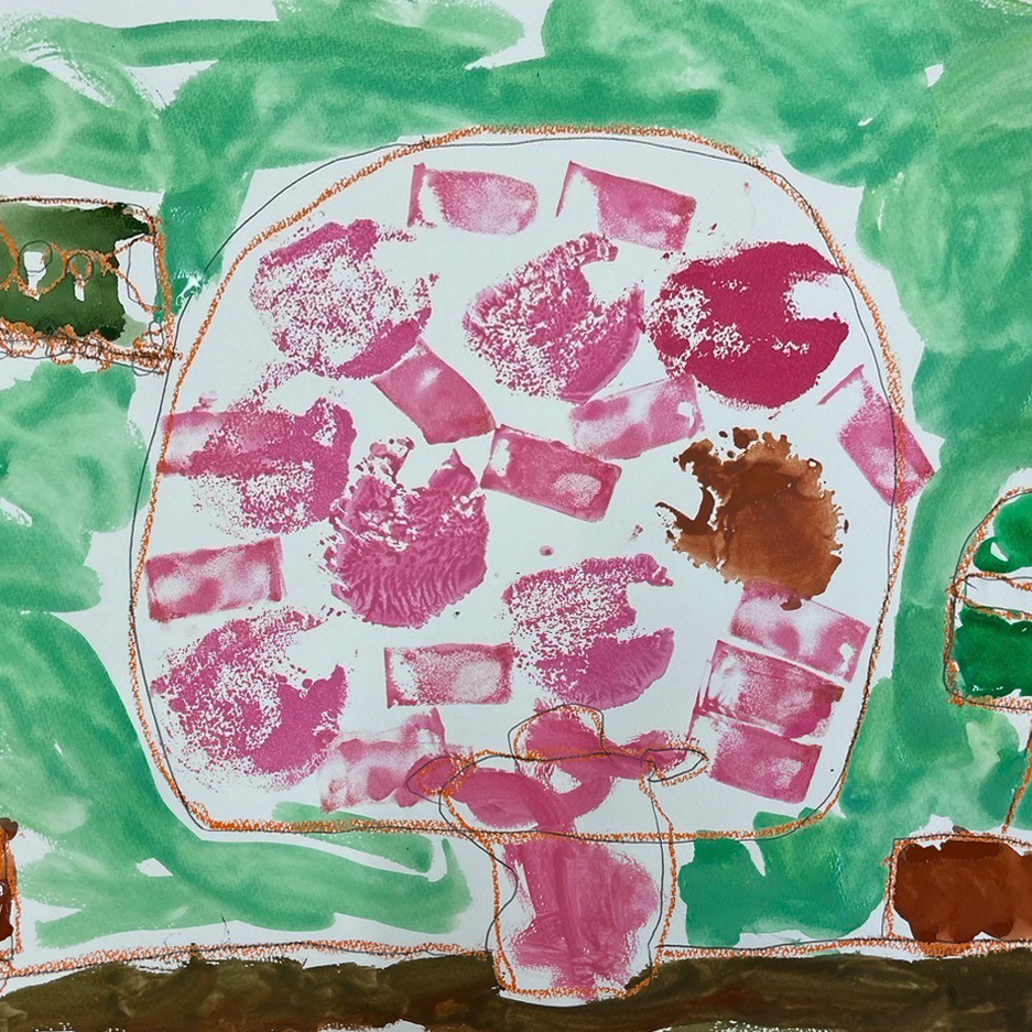 絵画レッスン「満開な桜を描いてみよう」画像