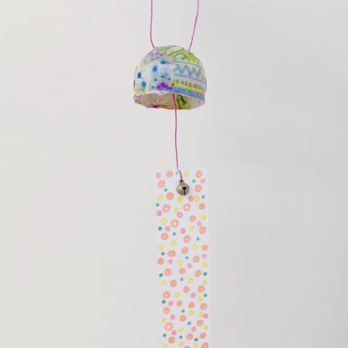 工作参考作品「世界に一つだけのオリジナル風鈴を作ろう」画像