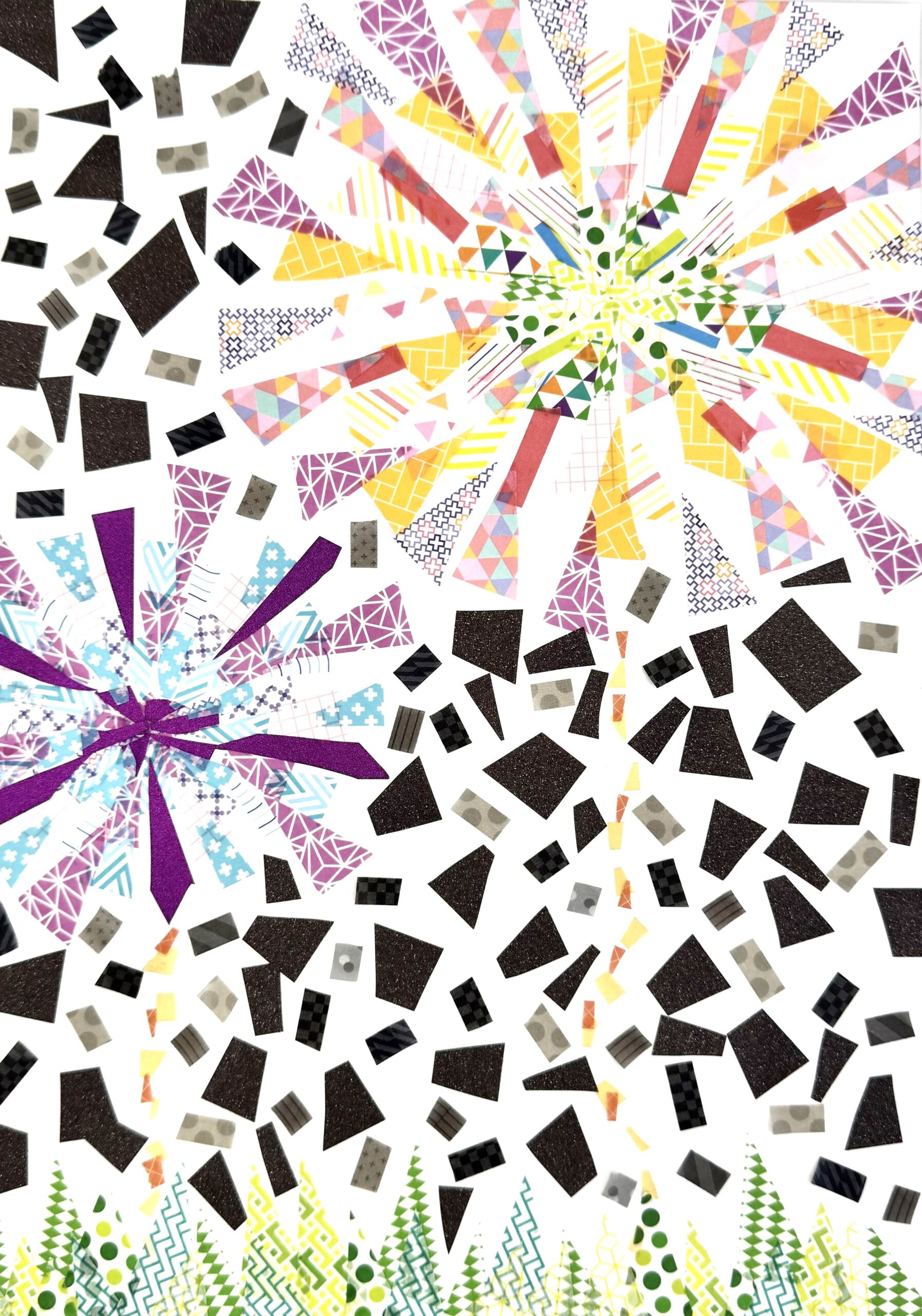 絵画参考作品「マスキングテープで絵を描こう」画像